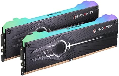 Proxmem Spear DDR5 RAM RGB 32GB 6800MT/S 1.35V CL38-42-42 288 PIN ערכת זיכרון שולחן עבודה-שולחן עבודה-שחור | AMD Expo